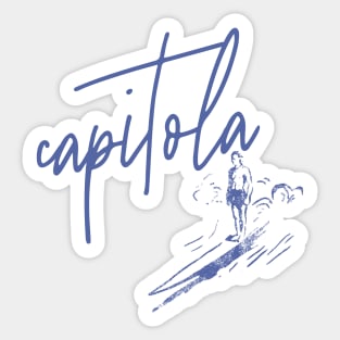 Capitola California Surfer Sticker